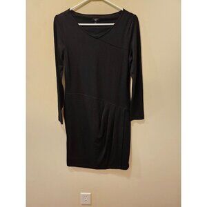 Women's Talbots‎ Petites Faux Wrap Dress Wool Blend Black Size S